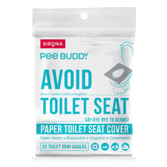 SIRONA PeeBuddy Disposable Toilet Seat Cover to Avoid Direct Contact with Unhygienic Toilet Seats - 20 Seat Covers