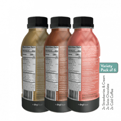 Phab Protein Milkshake with Immunity Boosters 18g Milk Protein, No added sugar, Vitamin B12 & Calcium Rich:Pack of 6x 200ml (Variety Pack)