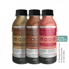 Phab Protein Milkshake with Immunity Boosters 18g Milk Protein, No added sugar, Vitamin B12 & Calcium Rich:Pack of 6x 200ml (Variety Pack)