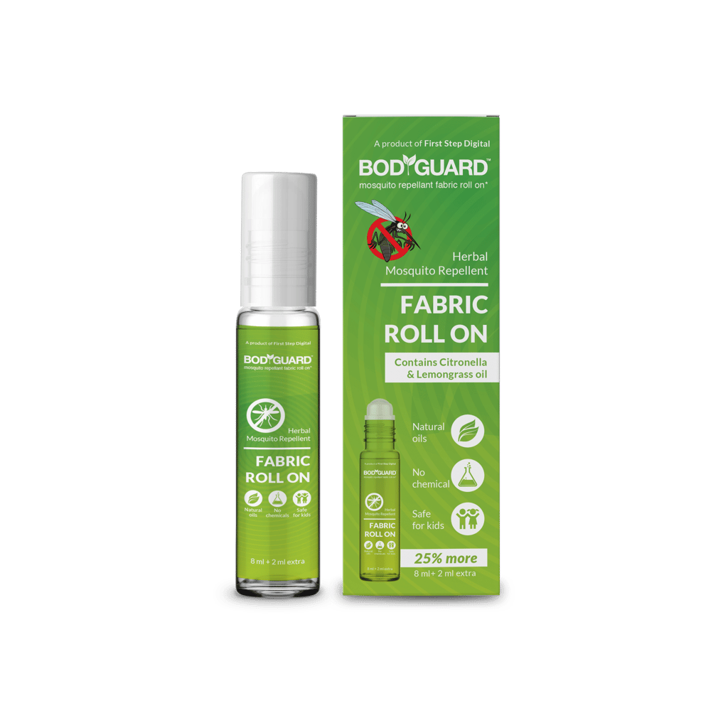 BodyGuard Herbal Fabric Roll On with Citronella and Lemongrass Oil, 10 ml