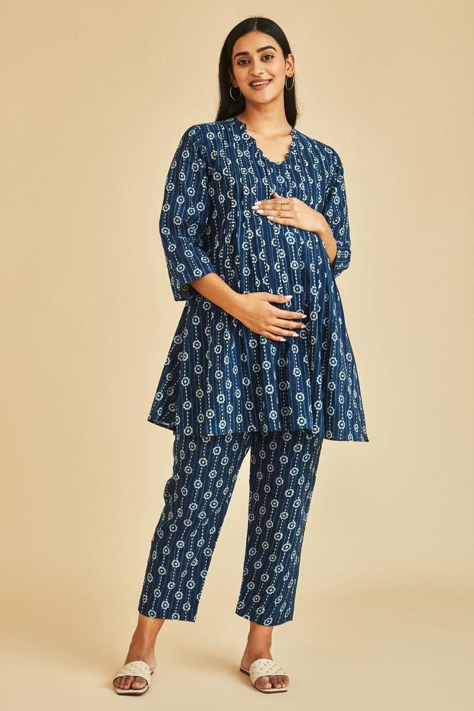 The Mama Project Grace Nursing & Maternity Pleated Kurta Set