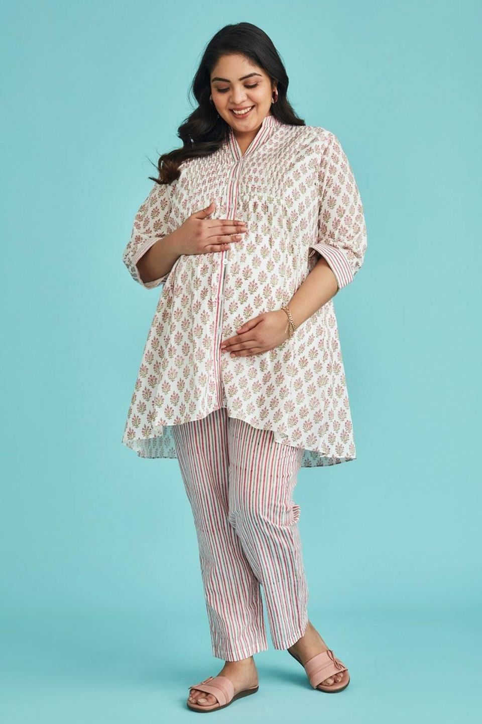 The Mama Project Hazel Nursing & Maternity Classic Button Down Kurta Set