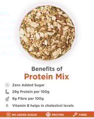 True Elements Protein Mix,Roasted Pumpkin Watermelon Almonds and SOYA Nuts, Veg Protein Seeds 500gm