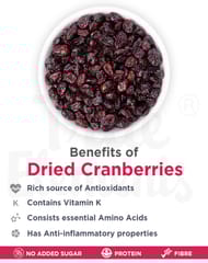 True Elements Dried Whole Cranberries 500gm