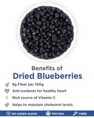 True Elements Dried Blueberries 500gm