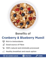 True Elements Cranberry And Blueberry Muesli 1000gm