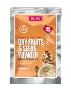 Early Foods (Trial Pack) Dry Fruits and Seeds Powder for Kids - Blend of 7 Indian Super Foods 50g