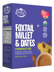 Early Foods Organic Foxtail Millet and Dates Porridge Mix, 200g