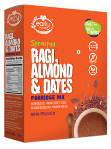 Early Foods Sprouted Ragi, Almond and Date Porridge Mix 200g