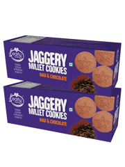 Early Foods Pack of 2 - Organic Ragi and Choco Jaggery Cookies 150g X 2
