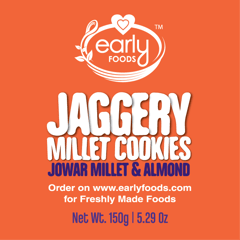 Early Foods Pack of 6 - Jowar Almond Jaggery Cookies