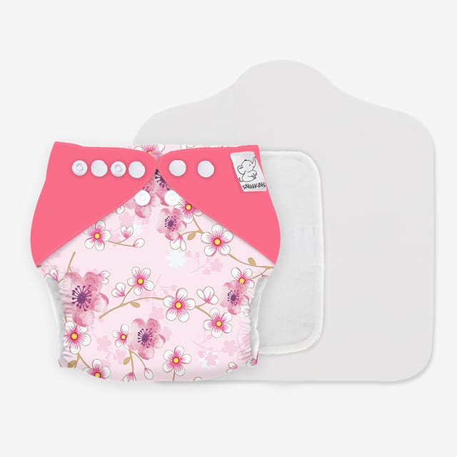 Snugkins New Age Reusable, Waterproof and Washable Cloth Diapers for Babies ( 0-2 years) - Sakura