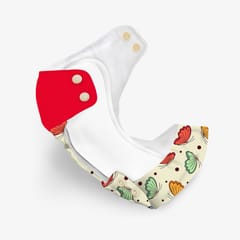 Regular Diaper by Snugkins Freesize Reusable, Waterproof and Washable Cloth Diapers for day time use - Butterfly Kisses