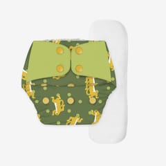 Regular Diaper by Snugkins Freesize Reusable, Waterproof and Washable Cloth Diapers for day time use - Disco Sheru