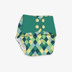 Regular Diaper by Snugkins Freesize Reusable, Waterproof and Washable Cloth Diapers for day time use - Winter Gem