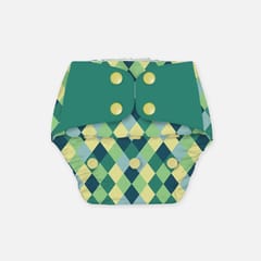 Regular Diaper by Snugkins Freesize Reusable, Waterproof and Washable Cloth Diapers for day time use - Winter Gem