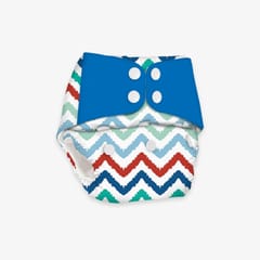 Regular Diaper by Snugkins Freesize Reusable, Waterproof and Washable Cloth Diapers for day time use - Dizzy waves