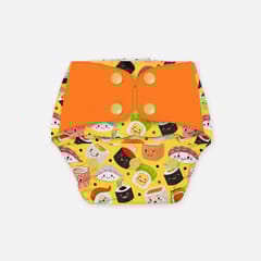 Regular Diaper by Snugkins Freesize Reusable, Waterproof and Washable Cloth Diapers for day time use - Mushi Sushi