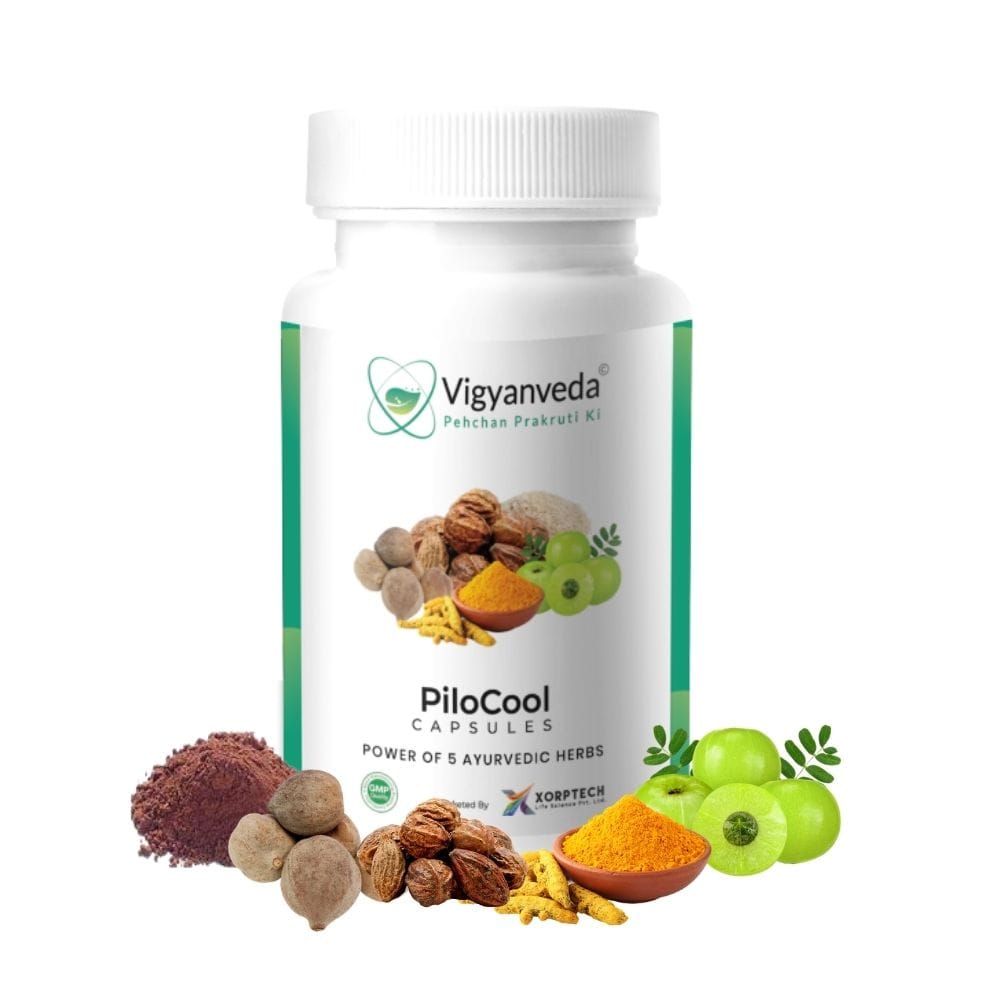 Vigyanveda - Pilocool Care for Indigestion, Acidity, Poor Appetite (30-60 Capsules)