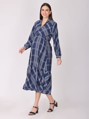 The Mom Store  9 to 5 Checks Maternity and Nursing Dress