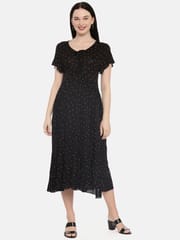 The Mom Store Black Polka Dot Maternity and Nursing Dress