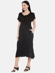 The Mom Store Black Polka Dot Maternity and Nursing Dress