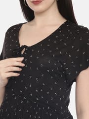 The Mom Store Black Polka Dot Maternity and Nursing Dress