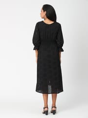 The Mom Store Moonless Nights Schiffli Maternity and Nursing Dress