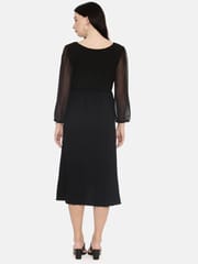 The Mom Store Little Black Pleated Maternity and Nursing Dress