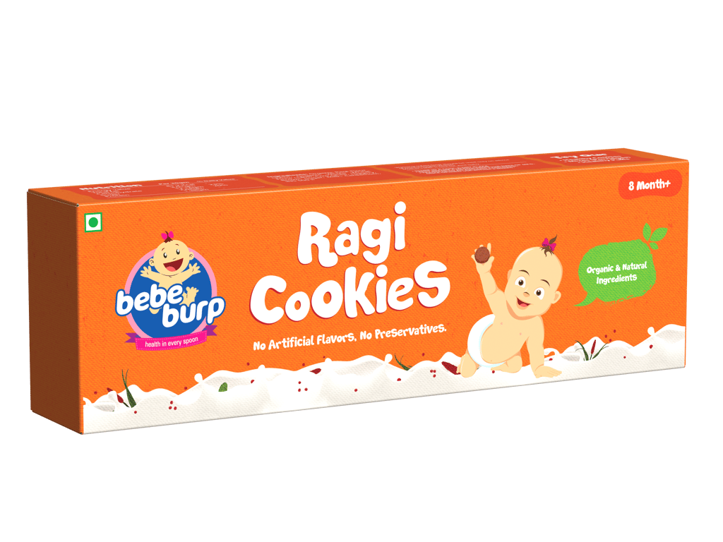 Bebe Burp Organic Baby Food Ragi Cookies - 150 gm