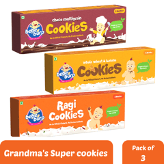 Bebe Burp Organic Baby Food Cookies Pack of 3 - 150 gms each