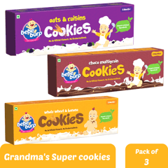 Bebe Burp Organic Baby Food Cookies Pack of 3 - 150 gms each)