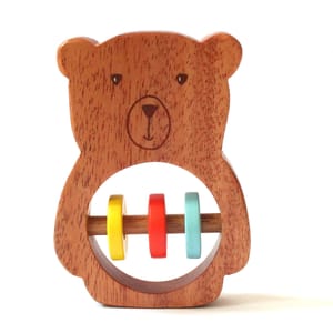 Shumee Bozo the Bear Wooden Rattle Toy for (0-2 years)