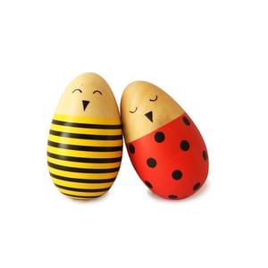 Shumee Wooden Egg Shakers- Ladybug and Bee