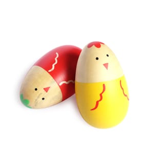 Shumee Chick Wooden Egg Shakers Toy for (0-2 years)