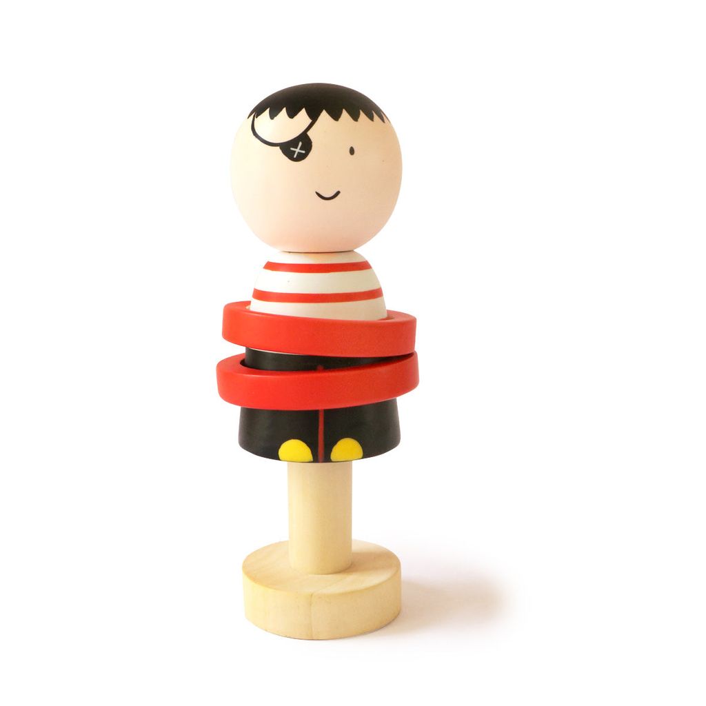 Shumee Wooden Pirate Rattle Toy (3-18 months)