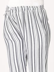 The Mom Store Magnet Grey Stripes Maternity Lounge Pants
