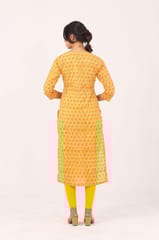 Putchi Yellow Marigold Maternity and Nursing Kurta