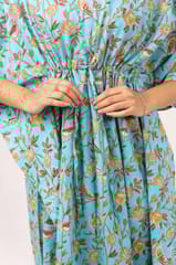 Putchi Sky Sparrow Maternity and Nursing Kaftan - Free Size