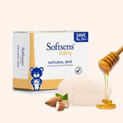 Softsens Natural Baby Bar Soap (100 grams x 3 Multipack)