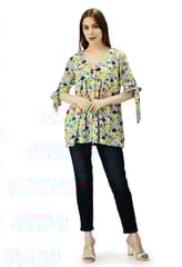 Mometernity Light Blue Floral Print Maternity and Nursing Top