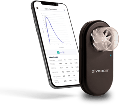 Alveoair Handheld Digital Spirometer with Incentive spirometry for home use