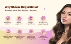 Origin Nutrition 100% Natural Vegan Biotin Powder - Strawberry Pineapple 120g