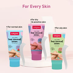 Sirona Sensitive Skin Hair Removal Cream with Aloe Vera, Vitamin E and Shea Butter, 50 gm