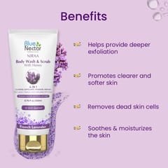 Blue Nectar French Lavender Face and Body Scrub and Body Wash with Honey (10 herbs, 200ml)