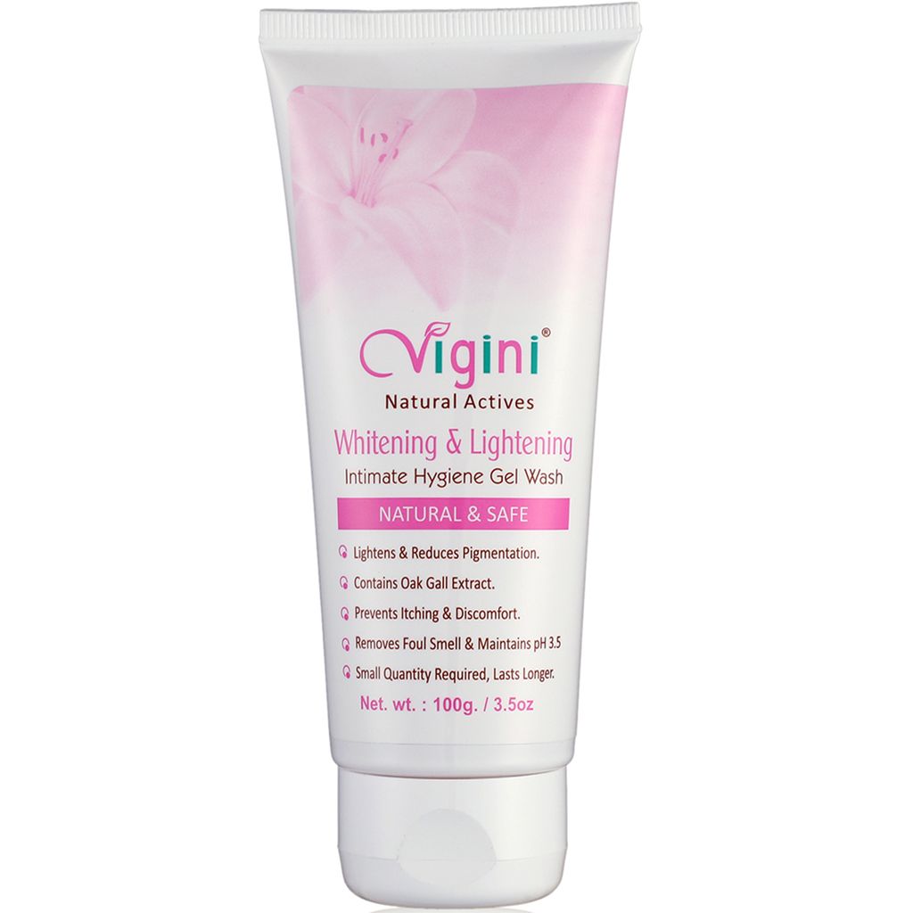 Vigini Natural Intimate Private Part Lightening Whitening Intimate Vaginal Feminine Hygiene Gel Wash Women -100g Make Vagina Cool Fresh Reduce Odor Dryness Itching & Hyper Pigmentation Maintains pH 3.5