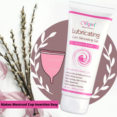 Vigini Natural Sexual Lubricant Lubricantion Water Based Lube Gel Girls Women 100g | Long Lasting Time Vaginal Moisturizer Sulphate Paraben Free No Colors or Fragrance Non Staining Washable