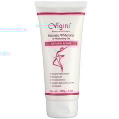 Vigini Natural Intimate Lightening Whitening Tightening Feminine Hygiene Vaginal Moisturizing Water Based Gel Girls Women 100g | Reduce Itching Dryness, Sulphate Paraben Free Non Staining Wash Able