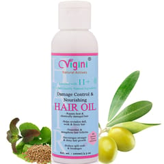 Vigini Damage Repair Control & Nourishing Hair Care Vitalizer Tonic Oil 100ml for Hair Fall Loss Thinning Rough Dry Itchy Scalp Treatment Provides Silky Shine Frizz Free Hair Shampoo Mask