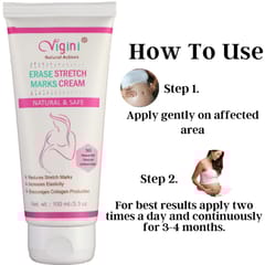 Vigini Stretch Marks Scar removal cream Oil contain 100% Natural Actives, Bio Oils a mark remover in during or after Pregancy Delievery for women,remove hyper pigmentation uneven skin tone(200G)